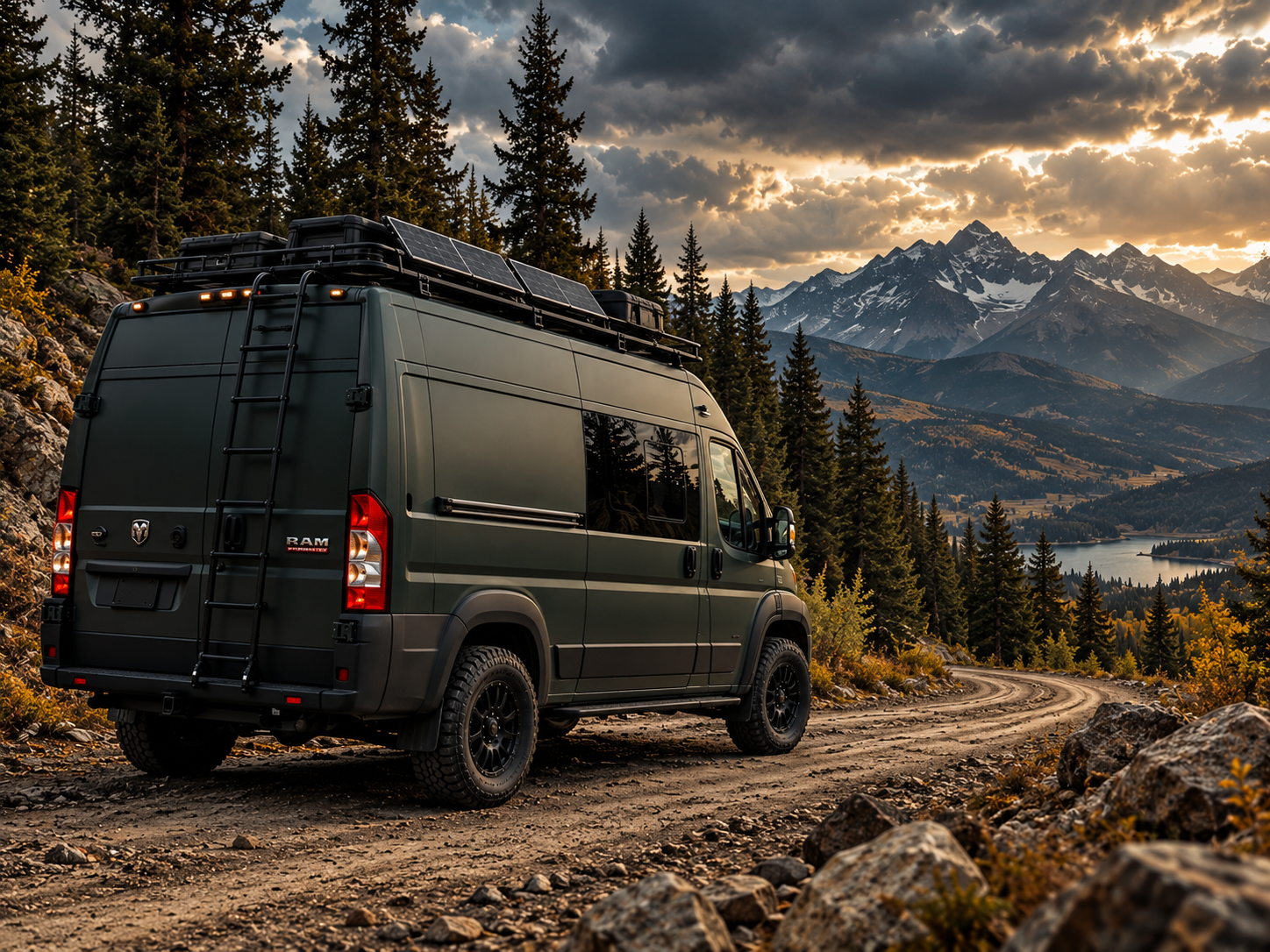 Ram ProMaster 2500 on mountain road